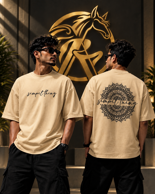 Men’s Premium Oversized Graphic T-Shirt – Front & Back Print |