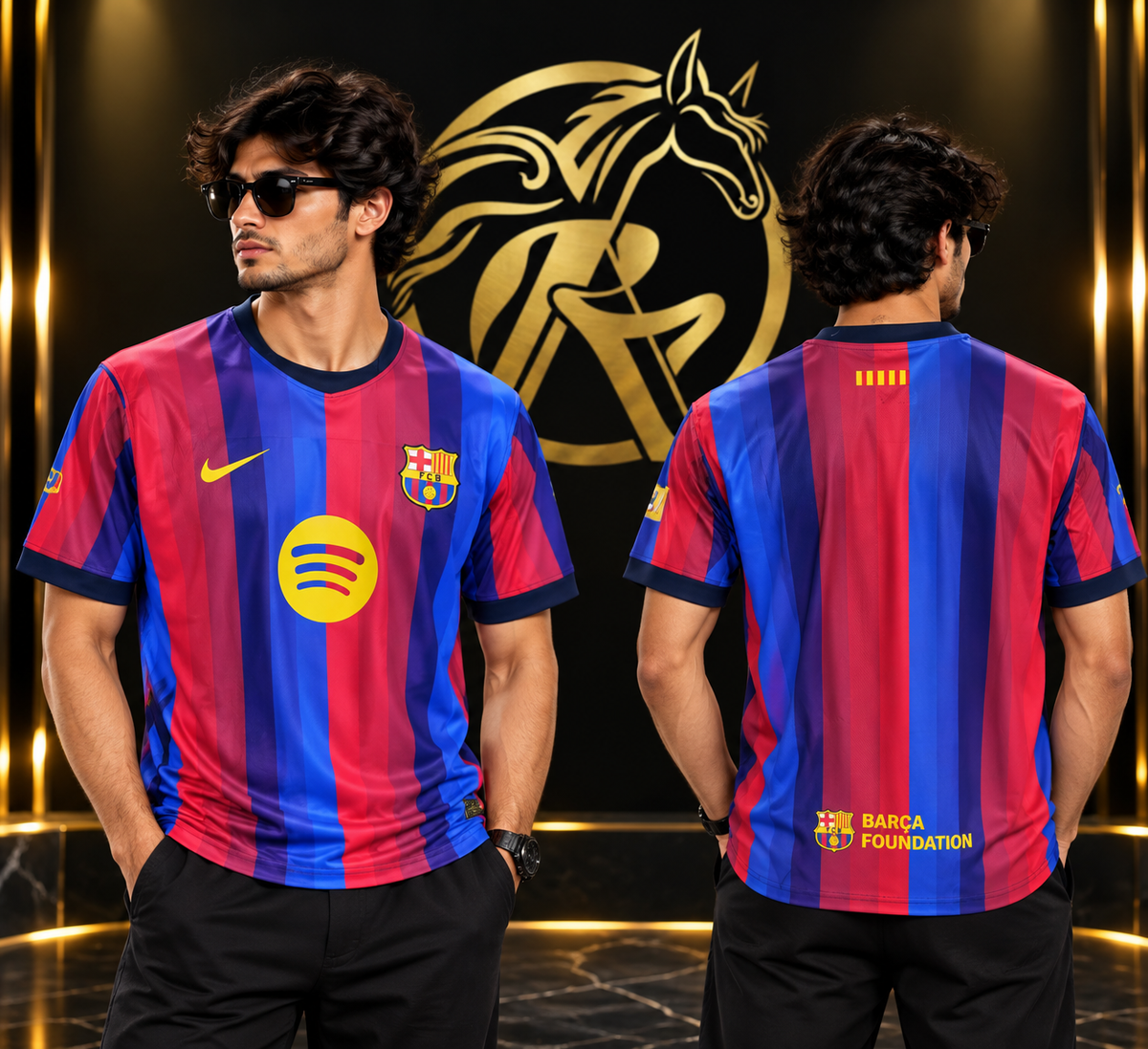 FC Barcelona Home Football Jersey – Premium Men’s Soccer Shirt | Red & Blue
