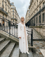 White Embroidered Abaya đ€ A0002