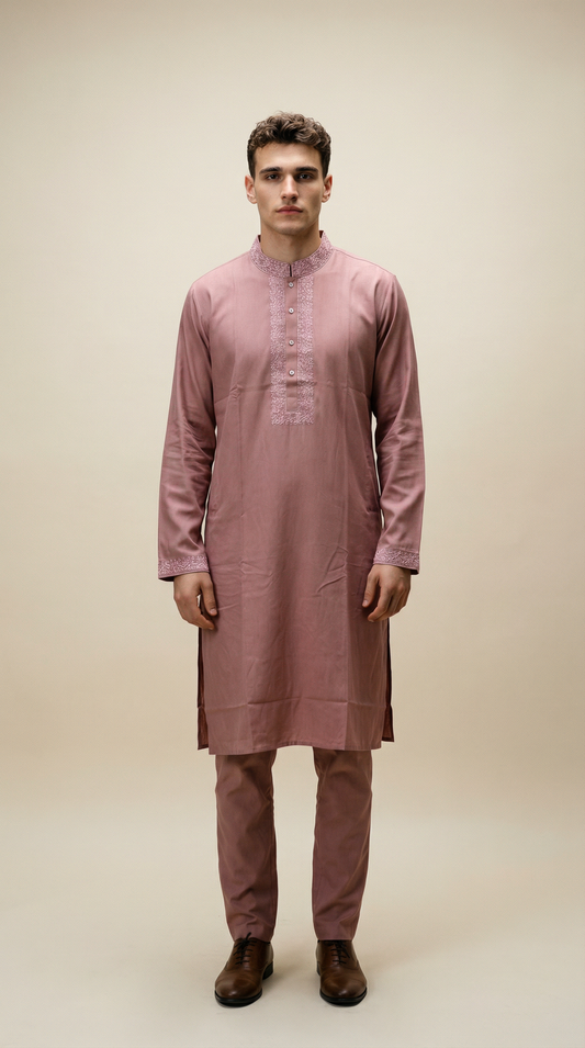 The Rosewood Classic (Dusty Rose Panjabi) P0019|267 - Raakaat