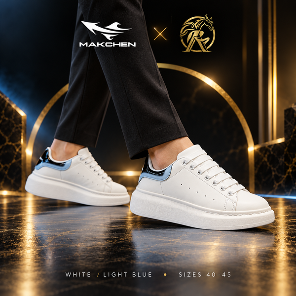 Makchen White & Black Platform Sneakers | RK-SH-007/ RK-SH-012