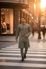 Green Embroidered Panjabi | Eid Collection P0020