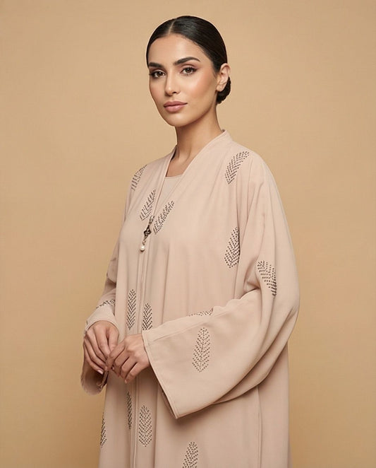 The Willow Breeze Embroidered Abaya | 22 - Raakaat