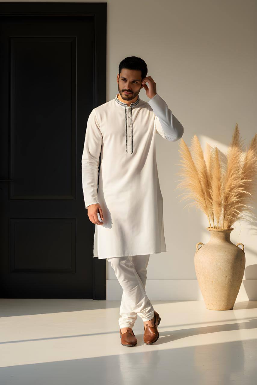 Ivory Noor – Minimalist Bangladeshi Panjabi P0004 | 235 - Raakaat