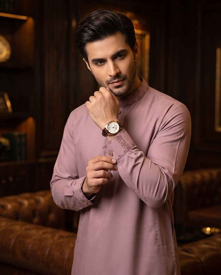 Mauve Orchid Designer Panjabi|402| - Raakaat