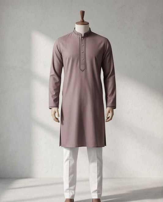 Mauve Pink Designer Panjabi|333| - Raakaat