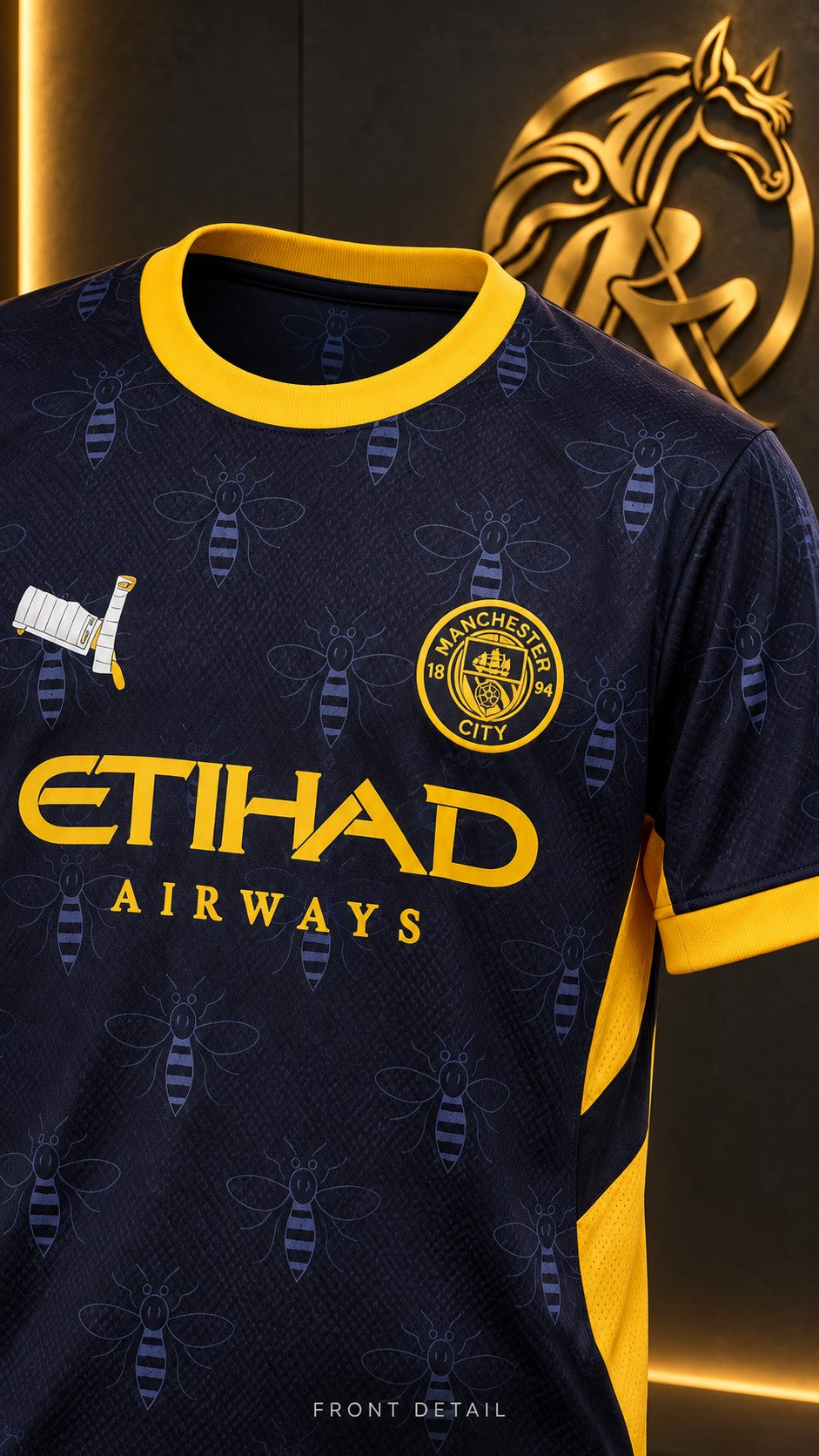 mc-navy-bee football jersey detail view | Raakaat