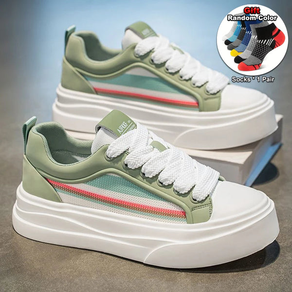 Oulylan Outdoor Breathable Low Cut Sneakers Summer Thick Soled Board Shoes Men Fashion Casual Sports Footwear Size 39-44