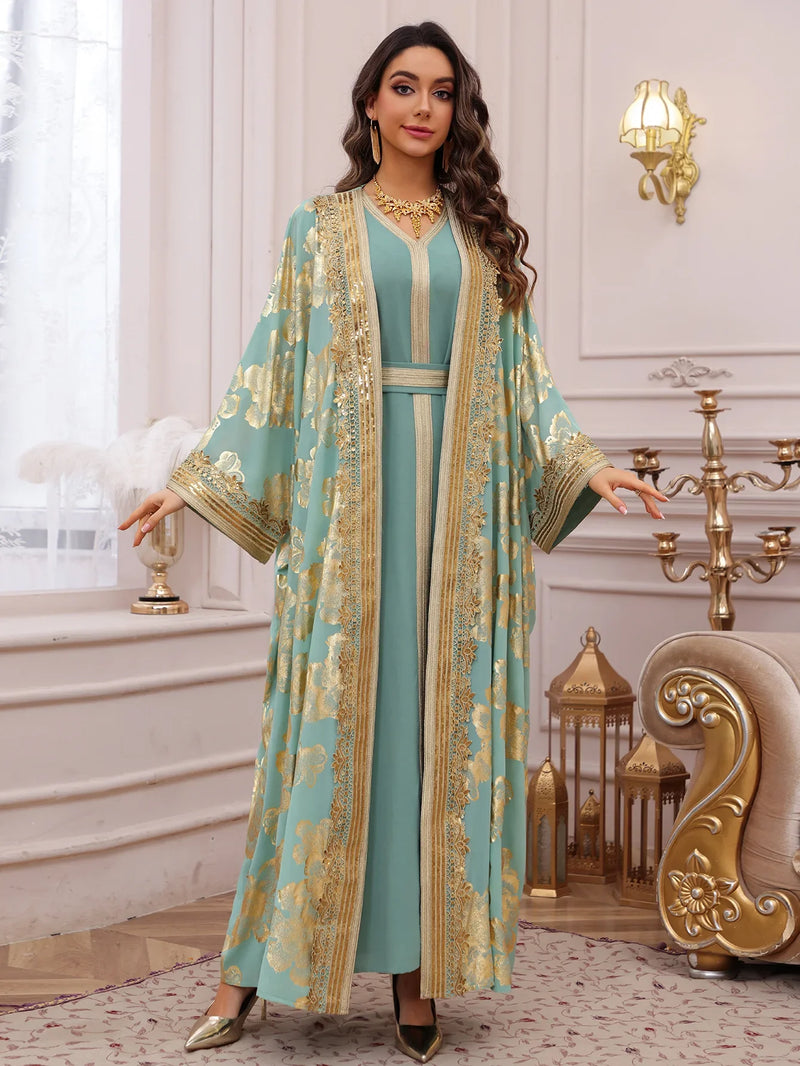 Women Dress Muslim Abaya Embroidery Party Jalabiya Ramadan Long Dresses Abayas Vestidos Largos Kaftan Arab Long Robe 2025