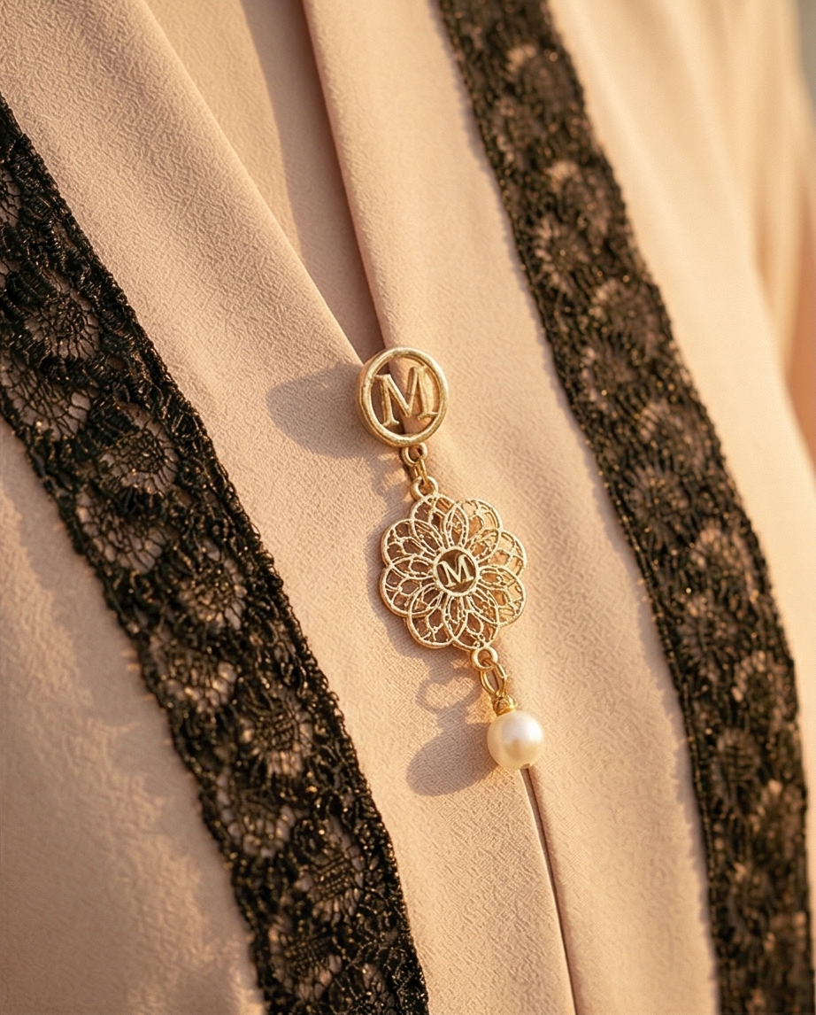 Classic Black Abaya with Gold Embroidery - Sizes 14, 15, 16 - Raakaat