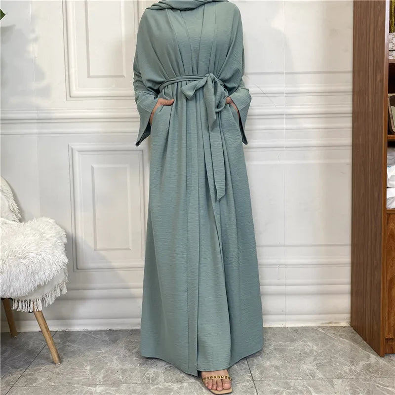 Modest Abayas For Women Muslim Sets Turkey Kaftan Islam Clothing Ramadan Ensembles Musulmans Caftan Marocain Femme Hijab Robe
