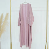 Fashion Shiny Abayas for Women Muslim Kimono Open Cardigan Dubai Kaftan Turkey Robe Arab Kebaya Islam Clothing Ramadan Eid Dress