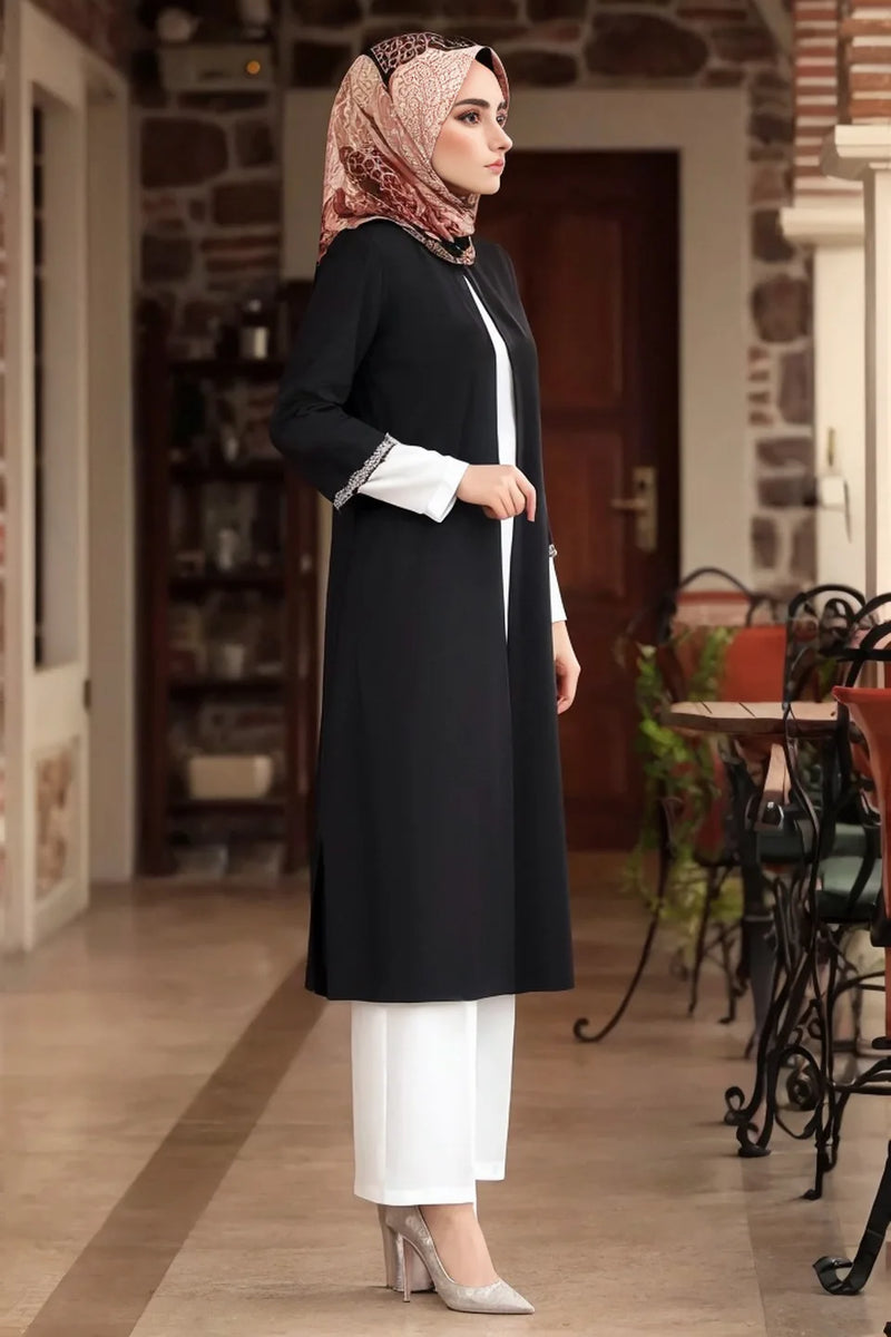New Southeast Asia Middle Eastern Arab Dubai Turkish Islam Women Elegant Modest Dress Muslim Woman Abaya Robe Open Abayas