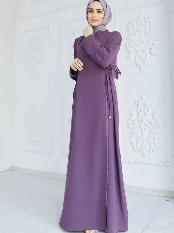 Summer Muslim Dress for Women Abaya Daimond Elegant Party Abayas Dresses Long Sleeve Morocco Caftan Vestidos Ramadan Robe 2023