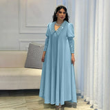 Abaya Dubai Turkey Muslim Women Long Loose Maxi Dress Women's Robe Fashion Sequin Beaded Splicing Middle East Dress