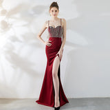 Elegant Mermaid Maxi Dress with Straps for Events