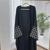 New Embroidery Abayas for Women Muslim Dress Dubai Turkey Kaftan Kimono Caridgan Open Abaya Kebaya Islam Jalabiya Caftan Gown