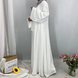 Elegant Long Dress Loose Maxi Fashion Women's Clothing Cardigan Abaya Robe Solid Color