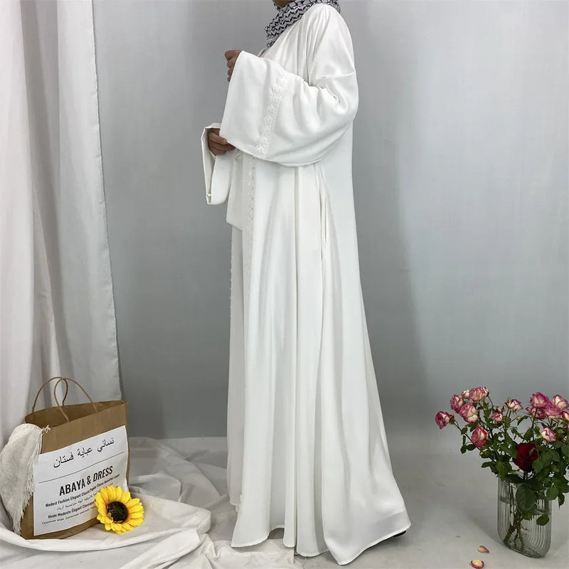 Elegant Long Dress Loose Maxi Fashion Women's Clothing Cardigan Abaya Robe Solid Color
