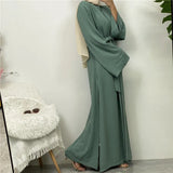 3 Piece Set Eid Muslim Dress Women Open Abaya Kaftan Dubai Kaftan Tops Pants Turkey Islam Kimono Robe Femme Musulmane Ensembles