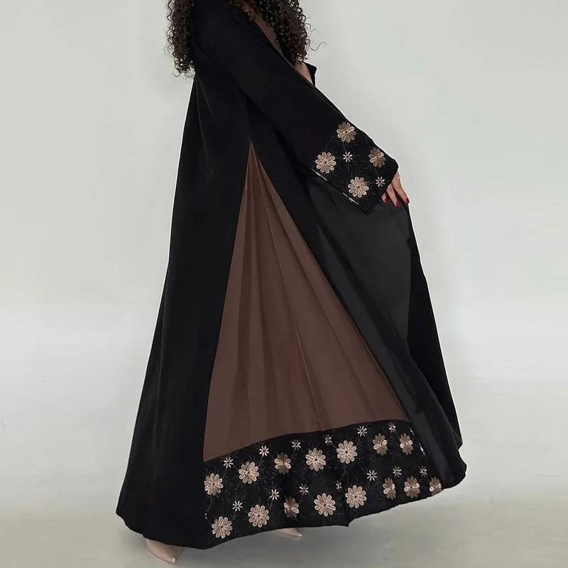 Eid Embroidery Abayas Women Muslim Dress Dubai Kaftan Kimono Cardigan Ramadan Islam Jalabiya Kebaya Caftan Marocain Femme Robe