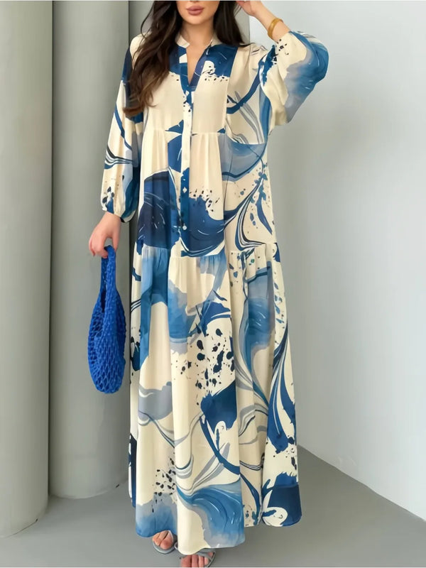 Women Dress Abaya Muslim Loose Button Up Dubai Vestidos Largos Long Dresses Kaftan Arab Robe Party Caftan Jalabiya Ramadan