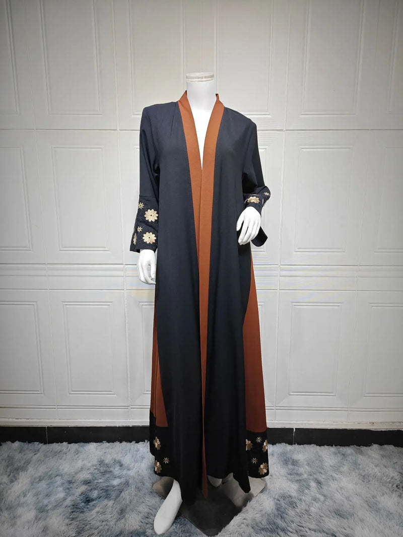 Eid Embroidery Abayas Women Muslim Dress Dubai Kaftan Kimono Cardigan Ramadan Islam Jalabiya Kebaya Caftan Marocain Femme Robe