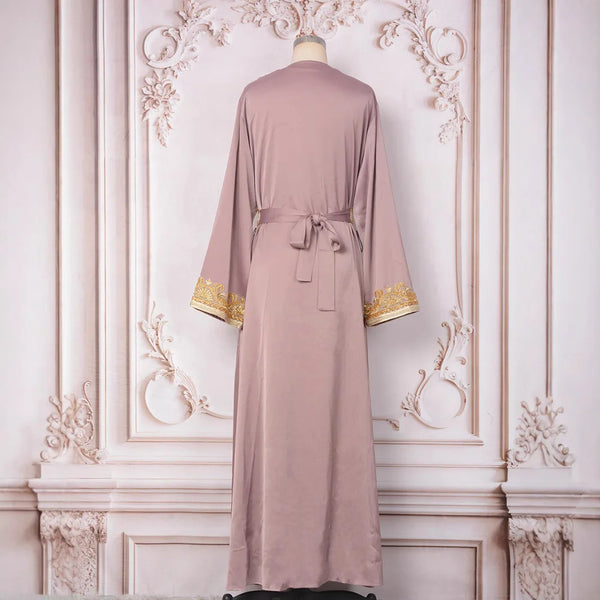 Maxi Dresses 2 Piece Sets Eid Muslim Abayas for Women Dubai Party Long Robe Beading Jalabiya Morocco Kaftan Ramadan Vestidos