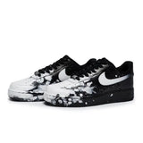[Custom Men's dark White Flame S-BOX]Nike Air Force 1 07 811 Manufacture Gothic White Flame Special Shoe Box Low-Top Skateboa