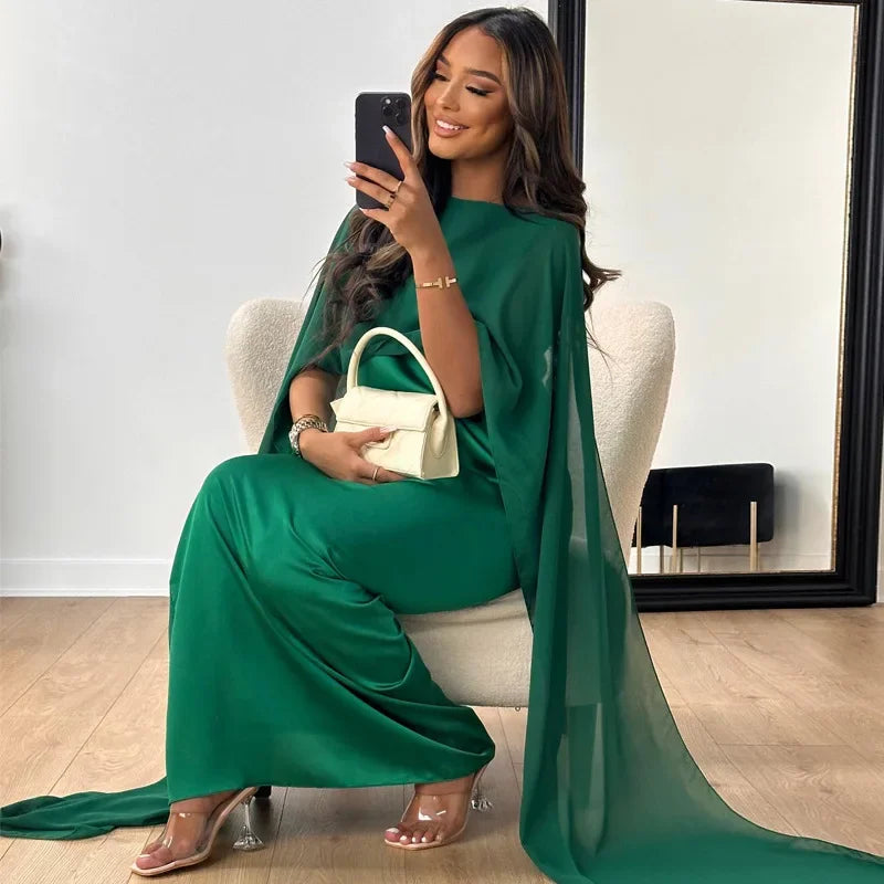 Muslim Women Maxi Dress Cloak Abaya Dubai Kaftan Eid Djellaba Kebaya Islam Clothing Cape Party Gown Caftan Marocain Robe