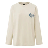 Spring And Summer Loose Student Blouse Half-Sleeve Tops New 100% Cotton Women'S Clothing Y2k Khaki long Sleeve T-Shirt Female