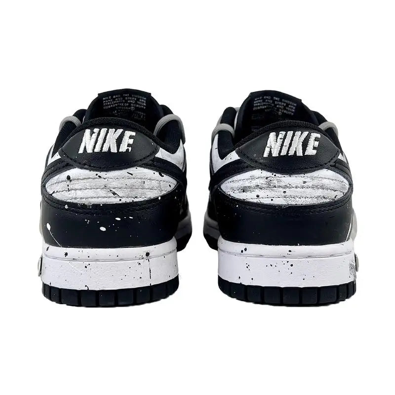 [Custom Peace and joy]Nike Dunk Low Wear-Resistant Low-Top Skateboard Shoes GS White Black