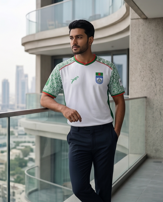 Bangladesh National Football Team Jersey - Player Edition Away kit-White - Raakaat