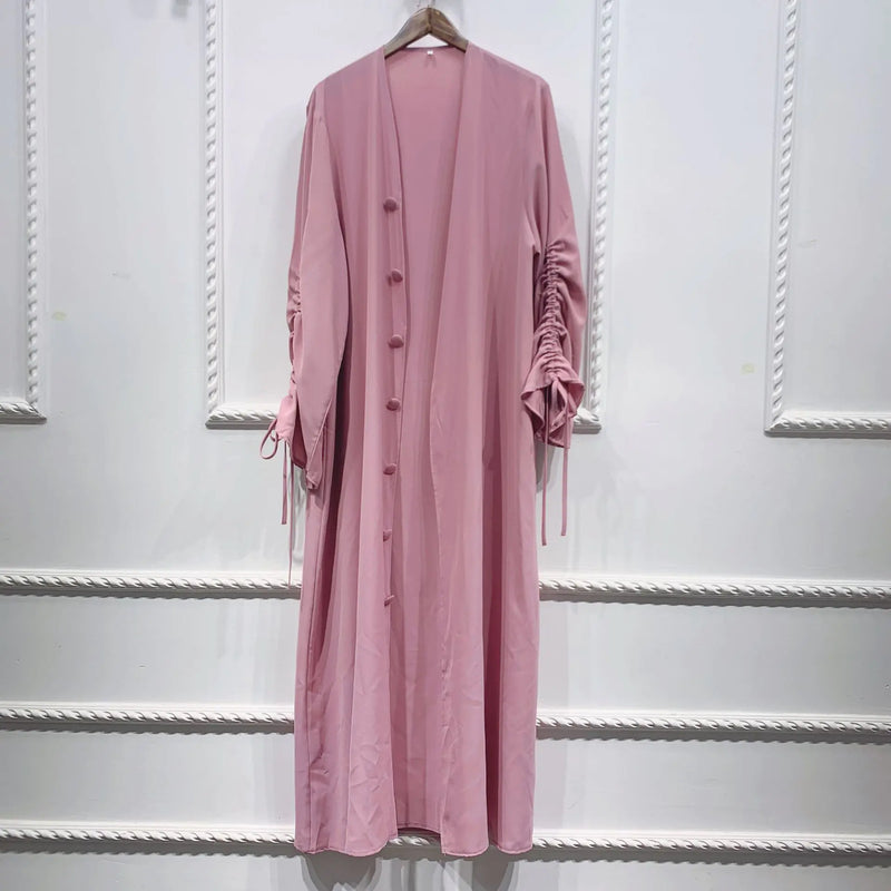 Patchwork Sleeved Cardigan Robe for Women