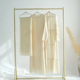 Chiffon Sheer Open Abaya Set Hijabi Muslim Women Party Ramadan Islamic Clothing  Dubai Turkey Kaftan Crepe Kimono Open Abayas