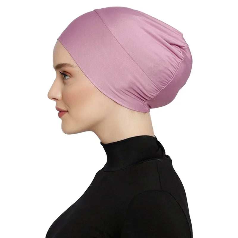 Islamic Black Sport Modal Hijab Undercap Muslim Abaya Hijabs For Woman Abayas Jersey Turbans Turban Instant Head Wrap Women Cap