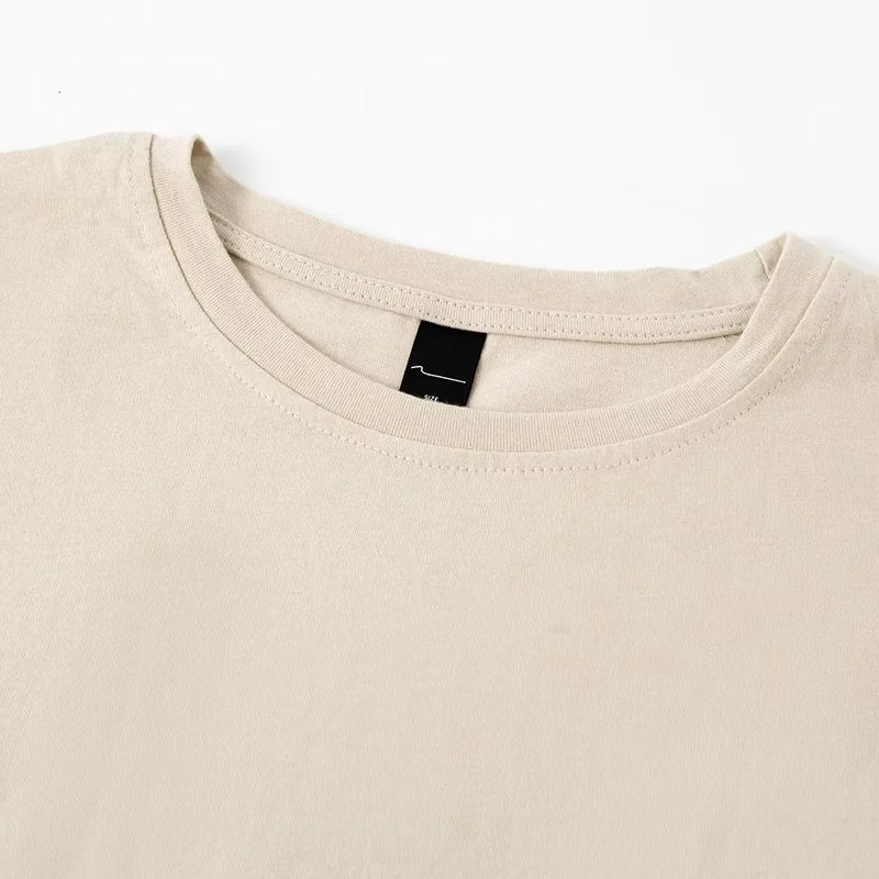 Spring And Summer Loose Student Blouse Half-Sleeve Tops New 100% Cotton Women'S Clothing Y2k Khaki long Sleeve T-Shirt Female