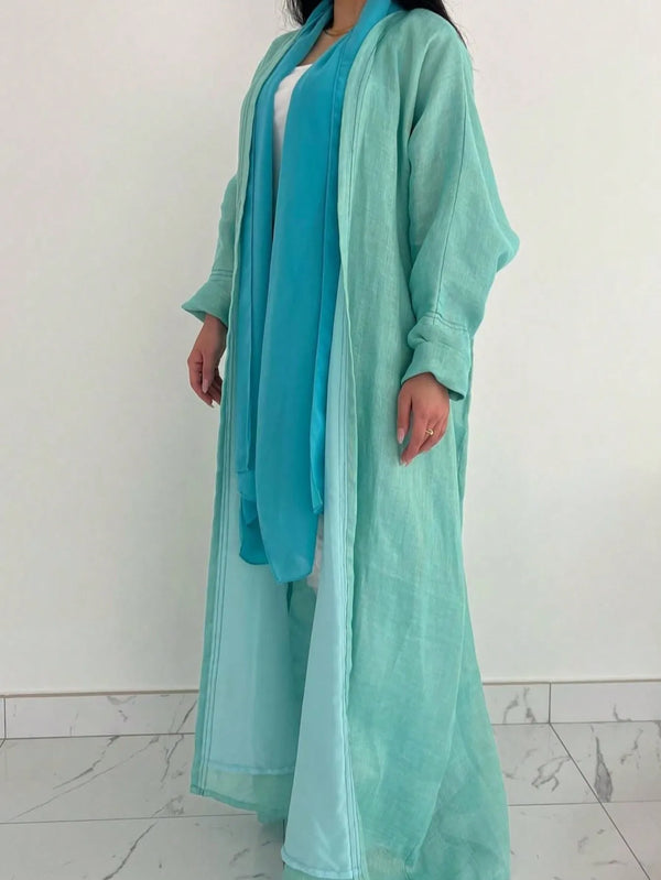 Middle-East Ethnic Clothing Full Sleeve Solid Loose Abaya Muslim Women Abayas Casual Kaftans Islamic Maxi Dresses Jilbabs
