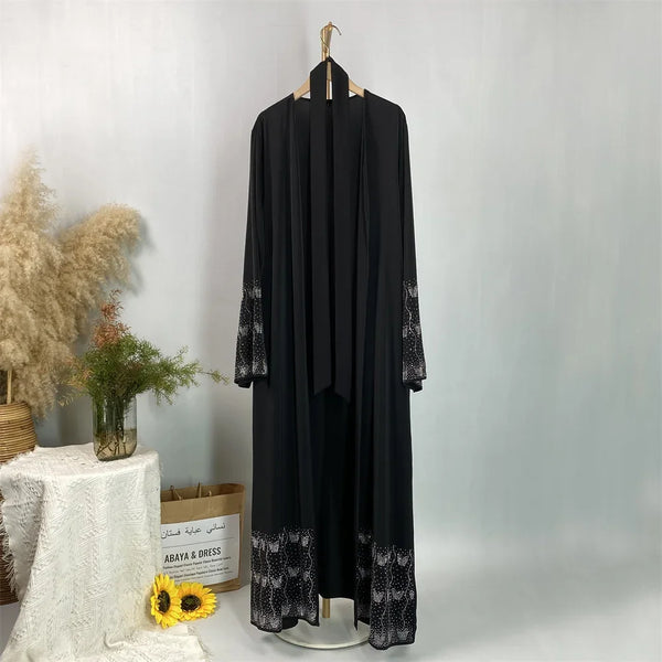 Luxury Dubai Abaya Diamonds Muslim Women Kimono Cardigan Arab Robe Party Dress Eid Morocco Caftan Kebaya Ramadan Abayas Jalabiya
