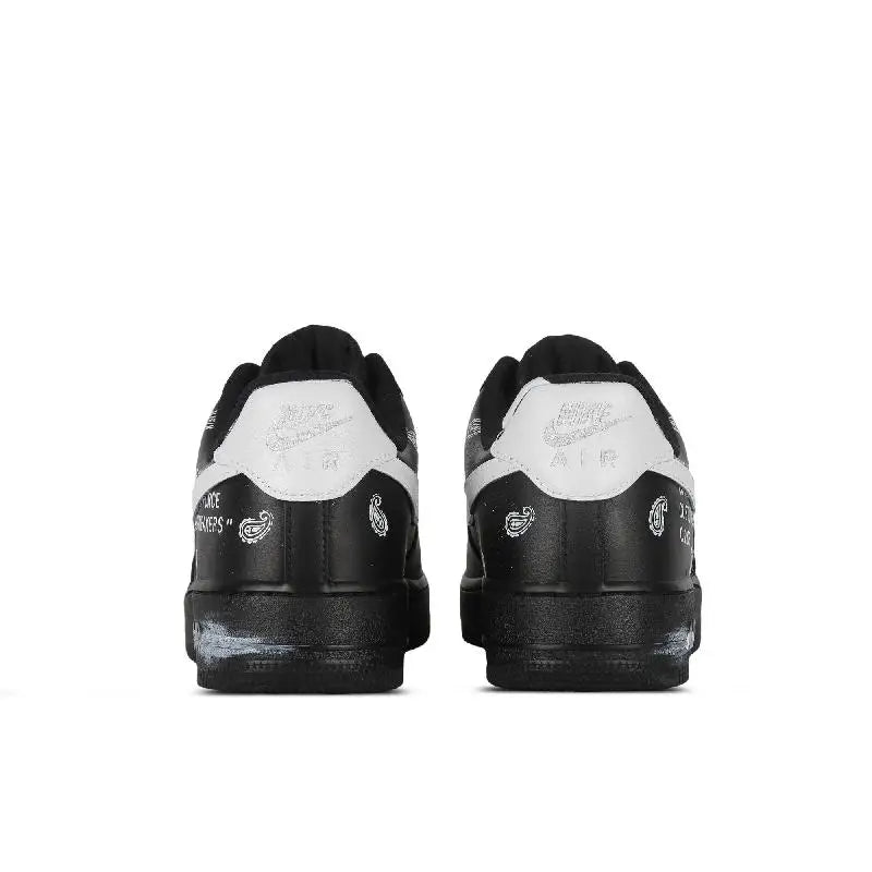 [Custom The origin of the female style]Nike Air Force 1 Origin Slip-Resistant Coverage Low-Top Skateboard Shoes Women's Black