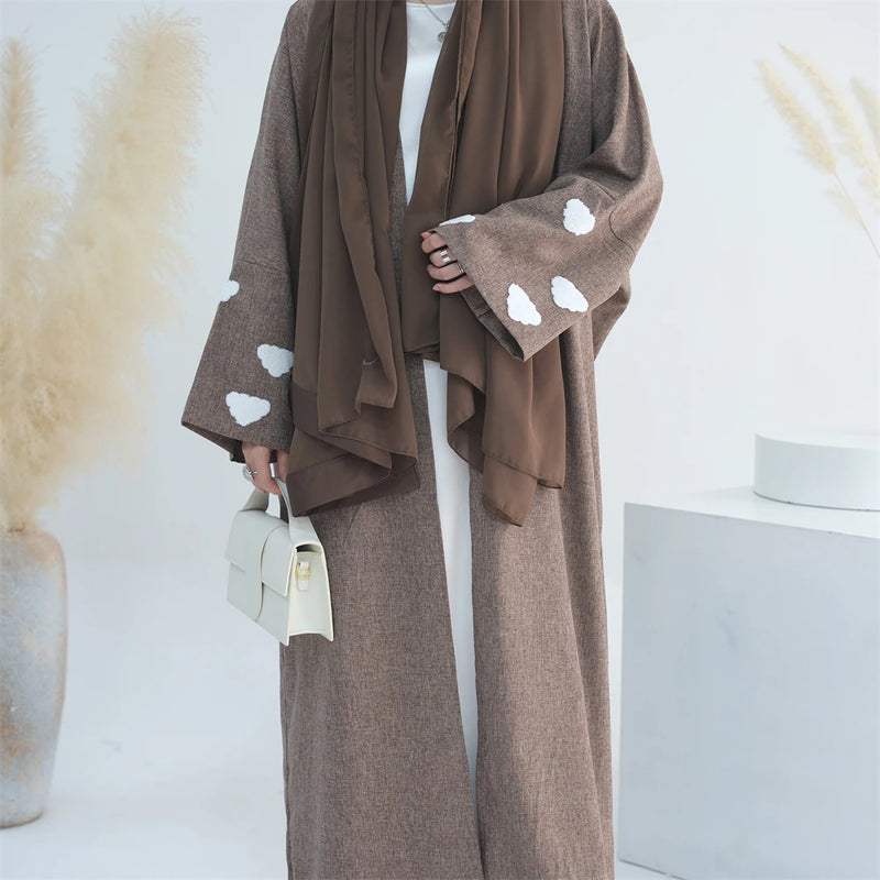 Embroidery Abayas Muslim Dress Women Kimono Dubai Turkey Kaftan Islamic Eid Ramadan Jalabiya Robe Kebaya Caftan Marocain Femme