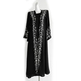 Luxury Ramadan Black Abaya 2025 Open Abaya Eid Gold Embroidery Design Long Sleeve Dubai Abaya Women Muslim Dress