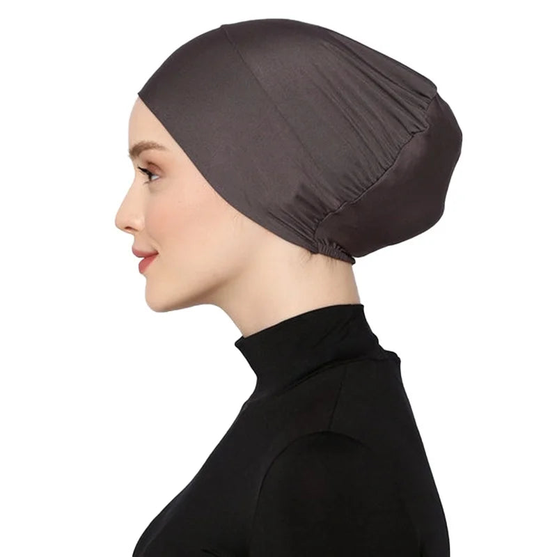 Islamic Black Sport Modal Hijab Undercap Muslim Abaya Hijabs For Woman Abayas Jersey Turbans Turban Instant Head Wrap Women Cap