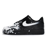 [Custom Men's dark White Flame S-BOX]Nike Air Force 1 07 811 Manufacture Gothic White Flame Special Shoe Box Low-Top Skateboa