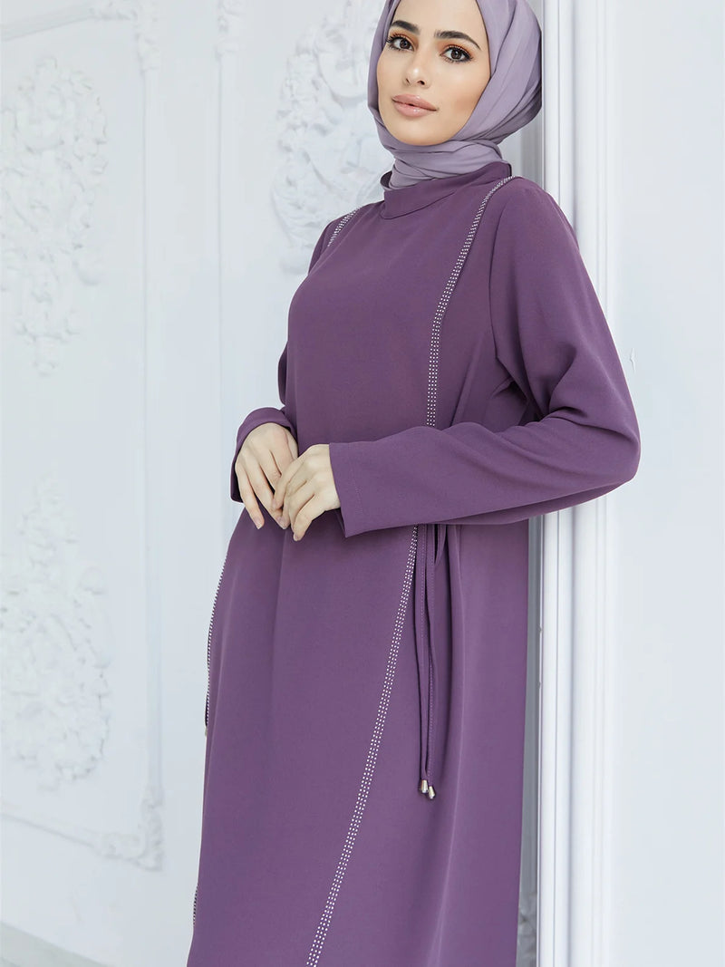 Summer Muslim Dress for Women Abaya Daimond Elegant Party Abayas Dresses Long Sleeve Morocco Caftan Vestidos Ramadan Robe 2023