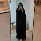 Women Muslim Kaftan Ramadan Hijab Dress Open Abaya Kimono Cardigan Diamonds Turkey Kebaya Caftan Marocain Femme Robe Jalabiya