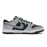 [Custom Female style in black and white]Nike Dunk 811 Manufacture Ink White Low-Top Skateboard Shoes GS Gray Black