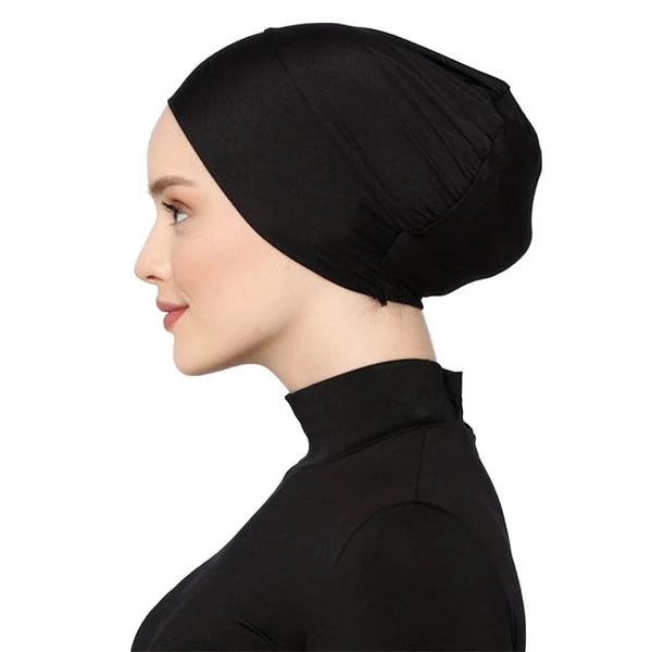 Islamic Black Sport Modal Hijab Undercap Muslim Abaya Hijabs For Woman Abayas Jersey Turbans Turban Instant Head Wrap Women Cap