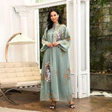 Dubai Abaya Sequin Muslim Dress Women Muslim Southeast Asian Dress for Women Casual Party Evening Dress Clothes for Muslim Women
