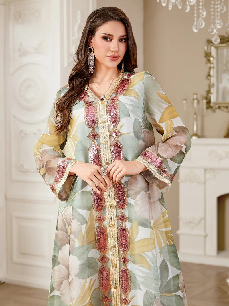 Women Dress Muslim Abaya Kaftan Elegant Dubai Vestidos Largos Long Dresses Arab Robe Party Caftan Jalabiya Ramadan 2025